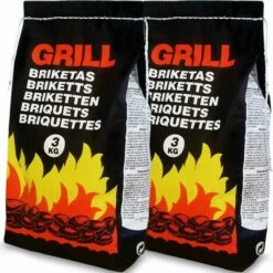 DEUBA Paquet De Briquettes Pour Barbecue Sac De Charbon De Bois BBQ Grill - Quantité Au Choix 6 à 21kg 6 Kg