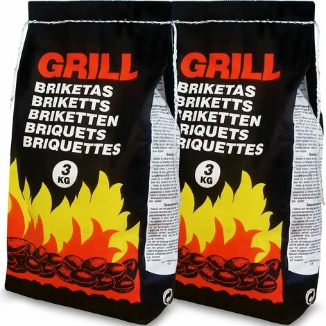 DEUBA Paquet De Briquettes Pour Barbecue Sac De Charbon De Bois BBQ Grill - Quantité Au Choix 6 à 21kg 6 Kg 1 DEUBA Paquet De Briquettes Pour Barbecue Sac De Charbon De Bois BBQ Grill - Quantité Au Choix 6 à 21kg 6 Kg