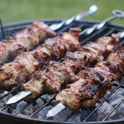 BBQMASTER® Brochettes à BBQ En Inox (Lot De 6) Gris - Gris 2 BBQMASTER® Brochettes à BBQ En Inox (Lot De 6) Gris - Gris – Image 2