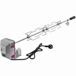 Accessoires de barbecue Soldes 22 ECD GERMANY Tournebroche électrique Brochette De Rôtissoire Avec Moteur 4W 230V 100cm