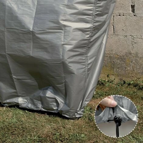 RIBIMEX Housse ''ECOplatinium'' Grise + Câble élastique Et Pochette, 90gr/m² 90x70xH70cm Pour BBQ 3 RIBIMEX Housse ''ECOplatinium'' Grise + Câble élastique Et Pochette, 90gr/m² 90x70xH70cm Pour BBQ – Image 3