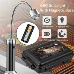 BEARSU Lampe Pour Barbecue Lot De 2 Lumières LED De Gril BBQ Avec Base Magnétique Rotation à 360 Degrés Flexible Réglable Pour Barbecue, Camping, Fête, Extérieur 7 BEARSU Lampe Pour Barbecue Lot De 2 Lumières LED De Gril BBQ Avec Base Magnétique Rotation à 360 Degrés Flexible Réglable Pour Barbecue, Camping, Fête, Extérieur -Accessoires de barbecue Soldes 26184699 3