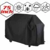 LITZEE Housse Barbecue, Bache Barbecue, Couverture Imperméable De Barbecue, Couvercle De Gril, Bâche De Protection BBQ Anti-UV/Anti-l'eau/Anti-l'humidité - 190x71x117cm
