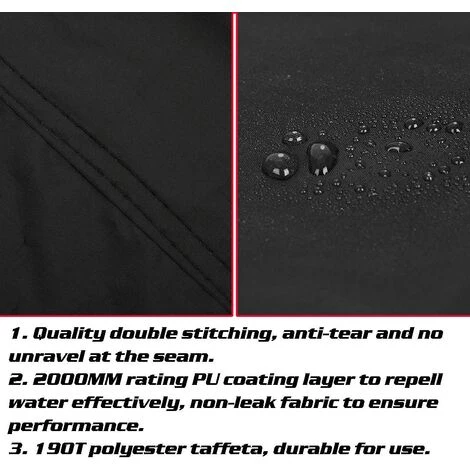 LITZEE Housse Barbecue, Bache Barbecue, Couverture Imperméable De Barbecue, Couvercle De Gril, Bâche De Protection BBQ Anti-UV/Anti-l'eau/Anti-l'humidité - 190x71x117cm 4 LITZEE Housse Barbecue, Bache Barbecue, Couverture Imperméable De Barbecue, Couvercle De Gril, Bâche De Protection BBQ Anti-UV/Anti-l'eau/Anti-l'humidité - 190x71x117cm – Image 4