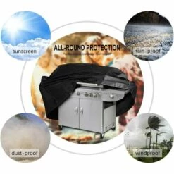 LITZEE Bâche De Protection étanche Pour Barbecue 145 X 61 X 117cm (Noir) 9 LITZEE Bâche De Protection étanche Pour Barbecue 145 X 61 X 117cm (Noir) -Accessoires de barbecue Soldes 26463175 5