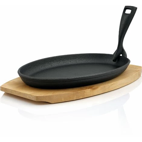 BBQ-Toro Set De Poêles à Servir Avec Socle En Bois | 27 X 18 X 3 Cm - Ovale 5 BBQ-Toro Set De Poêles à Servir Avec Socle En Bois | 27 X 18 X 3 Cm - Ovale – Image 5