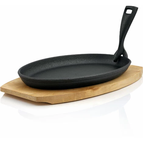 BBQ-Toro Set De Poêles à Servir Avec Socle En Bois | 27 X 18 X 3 Cm - Ovale 5 BBQ-Toro Set De Poêles à Servir Avec Socle En Bois | 27 X 18 X 3 Cm - Ovale – Image 5