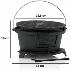 BBQ-Toro Barbecue En Fonte Avec Grille | 32 X 33 X 18 Cm | Hibachi Style 8 BBQ-Toro Barbecue En Fonte Avec Grille | 32 X 33 X 18 Cm | Hibachi Style -Accessoires de barbecue Soldes 27652457 4