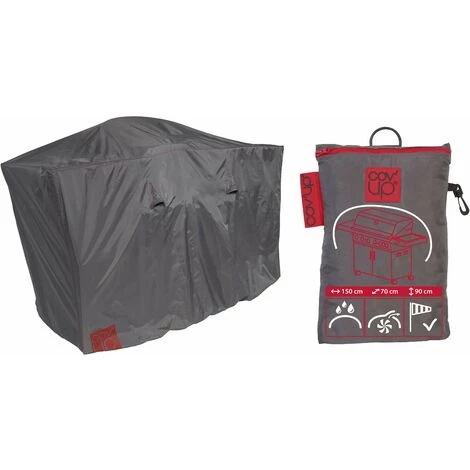 Housse Barbecue Rectangulaire 150 X 60 X 90 Cm Grise Cov'Up - Gris 1 Housse Barbecue Rectangulaire 150 X 60 X 90 Cm Grise Cov'Up - Gris