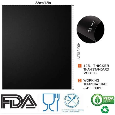 LangRay Tapis De Cuisson Barbecue, Set De 6 Feuille De Cuisson Pour Barbecue Et Four - 40*33 Cm Anti-adhérent De BBQ Et Feuilles De Cuisson Réutilisable Pour Les Barbecue à Gaz, Charbon Ou électriques - Noir 3 LangRay Tapis De Cuisson Barbecue, Set De 6 Feuille De Cuisson Pour Barbecue Et Four - 40*33 Cm Anti-adhérent De BBQ Et Feuilles De Cuisson Réutilisable Pour Les Barbecue à Gaz, Charbon Ou électriques - Noir – Image 3