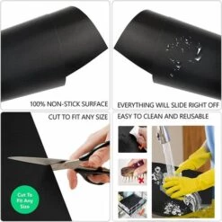 LangRay Tapis De Cuisson Barbecue, Set De 6 Feuille De Cuisson Pour Barbecue Et Four - 40*33 Cm Anti-adhérent De BBQ Et Feuilles De Cuisson Réutilisable Pour Les Barbecue à Gaz, Charbon Ou électriques - Noir 8 LangRay Tapis De Cuisson Barbecue, Set De 6 Feuille De Cuisson Pour Barbecue Et Four - 40*33 Cm Anti-adhérent De BBQ Et Feuilles De Cuisson Réutilisable Pour Les Barbecue à Gaz, Charbon Ou électriques - Noir -Accessoires de barbecue Soldes 28210233 4