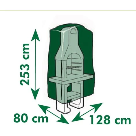 Nature Housse De Protection Pour Barbecue De Maçonnerie 253x128x80 Cm - Noir 3 Nature Housse De Protection Pour Barbecue De Maçonnerie 253x128x80 Cm - Noir – Image 3