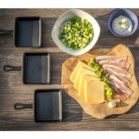 BBQ-Toro Poêle à Raclette En Fonte (6 Pièces) 12,5 X 18 Cm | Plat De Service 2 BBQ-Toro Poêle à Raclette En Fonte (6 Pièces) 12,5 X 18 Cm | Plat De Service – Image 2