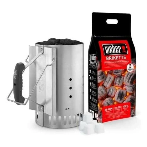 Kit Cheminée Et 2 Kg De Briquettes Et 3 Allume-feux Weber Code 17631 1 Kit Cheminée Et 2 Kg De Briquettes Et 3 Allume-feux Weber Code 17631