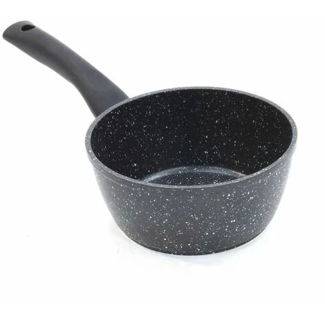 SECRET DE GOURMET Casserole En Aluminium - Diam. 20 Cm- Revêtement Effet Pierre - Diam. 20 X 8,5 - Noir 1 SECRET DE GOURMET Casserole En Aluminium - Diam. 20 Cm- Revêtement Effet Pierre - Diam. 20 X 8,5 - Noir