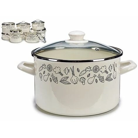 HOME Marmite Avec Couvercle Acier émaillé (0.016 L) (33,6 X 21,5 X 25,8 Cm) 1 HOME Marmite Avec Couvercle Acier émaillé (0.016 L) (33,6 X 21,5 X 25,8 Cm)