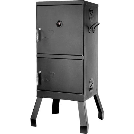 FIXKIT Barbecue à Charbon ;barbecue Fumeur Baril Fumant Gril Avec Thermomètre Et Poignée, Pour 5-10 Personnes, Pour Le Camping Et La Garden-party, 102 * 40.5 * 37.5 Cm, Grande Capacité, Noir, Carré 1 FIXKIT Barbecue à Charbon ;barbecue Fumeur Baril Fumant Gril Avec Thermomètre Et Poignée, Pour 5-10 Personnes, Pour Le Camping Et La Garden-party, 102 * 40.5 * 37.5 Cm, Grande Capacité, Noir, Carré