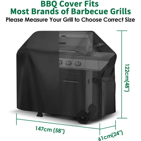 INSMA Housse De Protection Pour Barbecue 210D L.147 X L.61 X H.122 Cm 2 INSMA Housse De Protection Pour Barbecue 210D L.147 X L.61 X H.122 Cm – Image 2