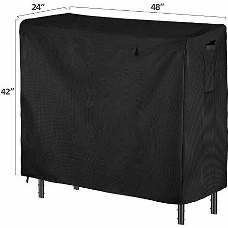 Amagabeli, Grande Capacité 122cm X 61cm X 107cm 600D ,Oxford Couvercle De Support De Bois De Chauffage, étanche Extérieur Housse De Protection ,pour Porte-bûches De Bois De Chauffage ,Résistant Aux UV 3 Amagabeli, Grande Capacité 122cm X 61cm X 107cm 600D ,Oxford Couvercle De Support De Bois De Chauffage, étanche Extérieur Housse De Protection ,pour Porte-bûches De Bois De Chauffage ,Résistant Aux UV – Image 3