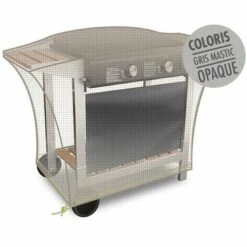 JARDIDECO Housse Pour Chariot Plancha Cover One - 110 X 60 X 60 Cm - Gris