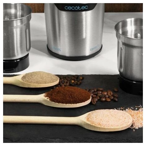 CECOTEC Titanmill 300 Duoclean Macinacaffè Elettrico Per Caffè E Spezie, Potenza 300w, Lame Rivestite In Titanio, 2 Tazze Mole 3 CECOTEC Titanmill 300 Duoclean Macinacaffè Elettrico Per Caffè E Spezie, Potenza 300w, Lame Rivestite In Titanio, 2 Tazze Mole – Image 3