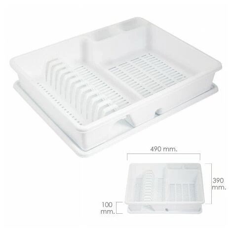 ORYX Piastre Rettangolari Di Scarico Con Vassoio Antigoccia In Plastica 49x39x10 (h) Cm. 1 ORYX Piastre Rettangolari Di Scarico Con Vassoio Antigoccia In Plastica 49x39x10 (h) Cm.