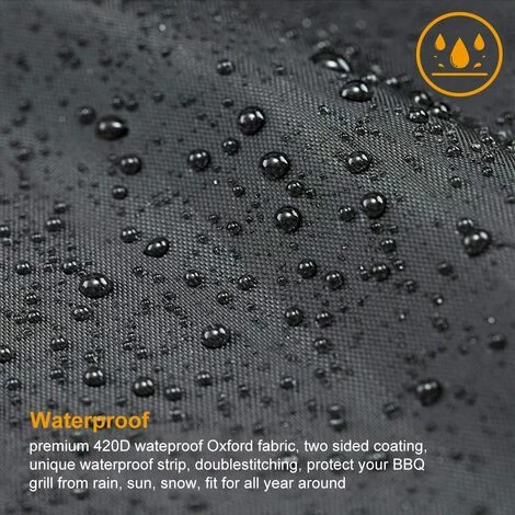 BEARSU Bâche Barbecue Housse De Protection BBQ Imperméable Antipoussière, Couverture De Grill Anti -UV Anti-vieillissement, Convient La Plupart Des Grills (145 * 61 * 117cm) 2 BEARSU Bâche Barbecue Housse De Protection BBQ Imperméable Antipoussière, Couverture De Grill Anti -UV Anti-vieillissement, Convient La Plupart Des Grills (145 * 61 * 117cm) – Image 2