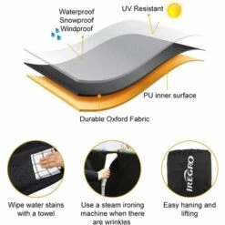 BEARSU Bâche Barbecue Housse De Protection BBQ Imperméable Antipoussière, Couverture De Grill Anti -UV Anti-vieillissement, Convient La Plupart Des Grills (145 * 61 * 117cm) 8 BEARSU Bâche Barbecue Housse De Protection BBQ Imperméable Antipoussière, Couverture De Grill Anti -UV Anti-vieillissement, Convient La Plupart Des Grills (145 * 61 * 117cm) -Accessoires de barbecue Soldes 32343613 4