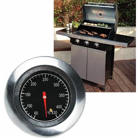 AIDUCHO Acier Inoxydable Thermomètre,Métal Thermomètre,Pour Barbecue En Acier Inoxydable Barbecue à Gaz Barbecue,(60°C -430°C) 4 AIDUCHO Acier Inoxydable Thermomètre,Métal Thermomètre,Pour Barbecue En Acier Inoxydable Barbecue à Gaz Barbecue,(60°C -430°C) – Image 4