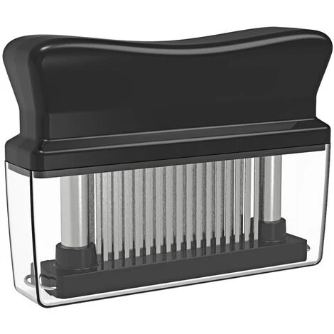 ASUPERMALL Attendrisseur De Viande Avec 48 Lames D'Aiguilles En Acier Inoxydable Outil De La Viande Et De Marinade, Noir - Noir 1 ASUPERMALL Attendrisseur De Viande Avec 48 Lames D'Aiguilles En Acier Inoxydable Outil De La Viande Et De Marinade, Noir - Noir