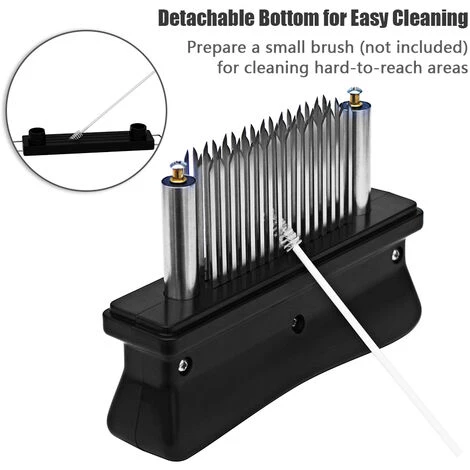 ASUPERMALL Attendrisseur De Viande Avec 48 Lames D'Aiguilles En Acier Inoxydable Outil De La Viande Et De Marinade, Noir - Noir 4 ASUPERMALL Attendrisseur De Viande Avec 48 Lames D'Aiguilles En Acier Inoxydable Outil De La Viande Et De Marinade, Noir - Noir – Image 4