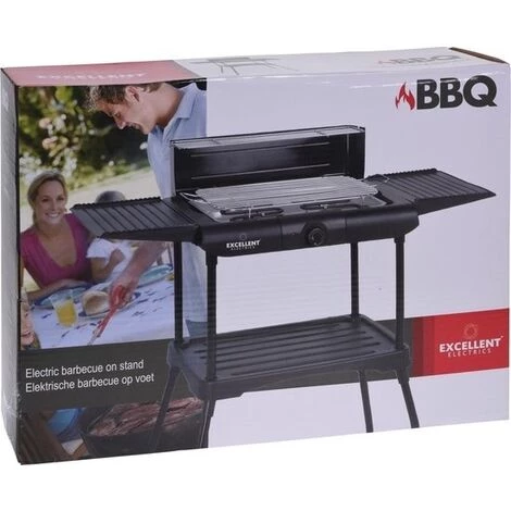 Excellent Electrics Barbecue électrique - Deux Tables D'appoint, Grille Chauffante, Plateau Supplémentaire - 2000 W - Noir 2 Excellent Electrics Barbecue électrique - Deux Tables D'appoint, Grille Chauffante, Plateau Supplémentaire - 2000 W - Noir – Image 2