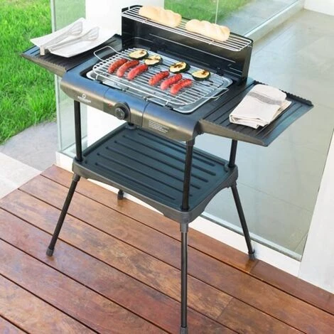 Excellent Electrics Barbecue électrique - Deux Tables D'appoint, Grille Chauffante, Plateau Supplémentaire - 2000 W - Noir 4 Excellent Electrics Barbecue électrique - Deux Tables D'appoint, Grille Chauffante, Plateau Supplémentaire - 2000 W - Noir – Image 4
