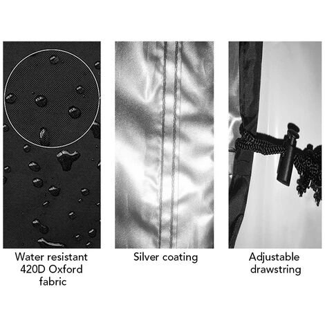 ASUPERMALL Housse De Gril Etanche, Housse De Rechaud De Camping En Tissu Oxford 420D, Housse De Gril Coupe-Vent Et Indechirable, 170X61X117Cm 2 ASUPERMALL Housse De Gril Etanche, Housse De Rechaud De Camping En Tissu Oxford 420D, Housse De Gril Coupe-Vent Et Indechirable, 170X61X117Cm – Image 2