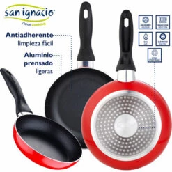 SAN IGNACIO Batterie De Cuisine 5 Pcs + 3 Poêles Ø 16/20/24 Cm - Gris Argenté 7 SAN IGNACIO Batterie De Cuisine 5 Pcs + 3 Poêles Ø 16/20/24 Cm - Gris Argenté -Accessoires de barbecue Soldes 34737114 3