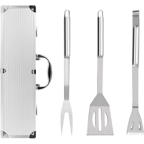 TODECO Lot D'Ustensiles Pour Barbecue, Set D'Ustensiles Bbq Pour Grillades - Matériau: Alliage En Aluminium - Matériel De L'étui: Alliage D'aluminium - Mallette En Aluminium, 3 Ustensiles En Acier Inoxydable 1 TODECO Lot D'Ustensiles Pour Barbecue, Set D'Ustensiles Bbq Pour Grillades - Matériau: Alliage En Aluminium - Matériel De L'étui: Alliage D'aluminium - Mallette En Aluminium, 3 Ustensiles En Acier Inoxydable