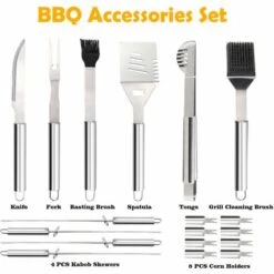 TODECO 18 Pcs Ustensiles Barbecue,Kit Barbecue En Acier Inoxydable, Outils Barbecue PortableMallette En Aluminium, Matériau: Alliage En Aluminium 7 TODECO 18 Pcs Ustensiles Barbecue,Kit Barbecue En Acier Inoxydable, Outils Barbecue PortableMallette En Aluminium, Matériau: Alliage En Aluminium -Accessoires de barbecue Soldes 35074714 3