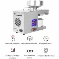 ASUPERMALL LTP333 610W Machine De Presse à Huile En Acier Inoxydable Avec Affichage Digital, Contrôle 0~300℃, 38Mm Port D'Alimentation, Convient Pour Le Soja, LArachide, Le Colza, LOlive Et Le Lin -Accessoires de barbecue Soldes 35250838 3