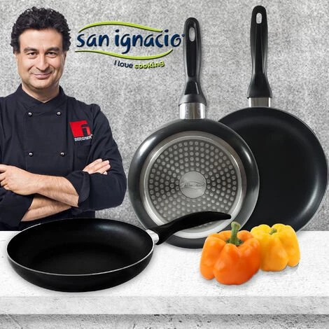 San Ignacio PK329 Set De 3 Poêles + Batterie De Cuisine 5 Pièces, Chromé 4 San Ignacio PK329 Set De 3 Poêles + Batterie De Cuisine 5 Pièces, Chromé – Image 4