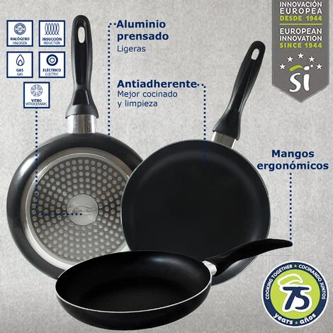 San Ignacio PK329 Set De 3 Poêles + Batterie De Cuisine 5 Pièces, Chromé 5 San Ignacio PK329 Set De 3 Poêles + Batterie De Cuisine 5 Pièces, Chromé – Image 5
