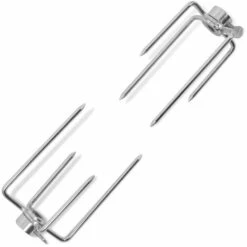 VidaXL Fourchettes De Broche 2 Pcs Acier - Argent