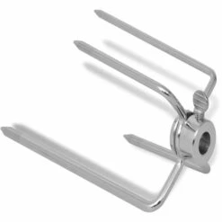 VidaXL Fourchettes De Broche 2 Pcs Acier - Argent 7 VidaXL Fourchettes De Broche 2 Pcs Acier - Argent -Accessoires de barbecue Soldes 3539425 4