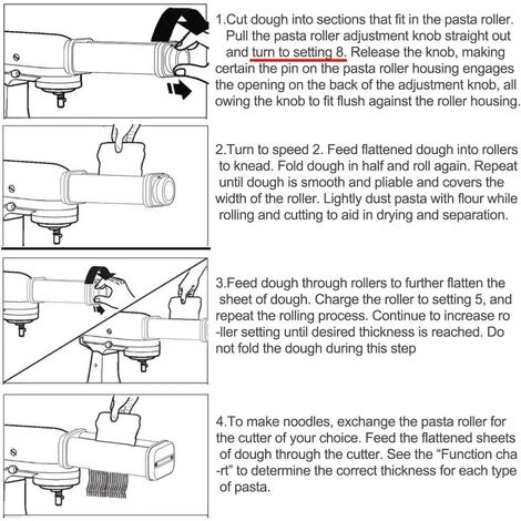 BRIDAY Rouleau à Pâtes Et Accessoire D'outil De Coupe Pour Batteur Sur Socle KitchenAid, Accessoires Pour Ensemble De Pâtes, Rouleau à Pâtes/coupe-spaghetti, Coupe-fettucine 4 BRIDAY Rouleau à Pâtes Et Accessoire D'outil De Coupe Pour Batteur Sur Socle KitchenAid, Accessoires Pour Ensemble De Pâtes, Rouleau à Pâtes/coupe-spaghetti, Coupe-fettucine – Image 4