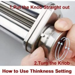 BRIDAY Rouleau à Pâtes Et Accessoire D'outil De Coupe Pour Batteur Sur Socle KitchenAid, Accessoires Pour Ensemble De Pâtes, Rouleau à Pâtes/coupe-spaghetti, Coupe-fettucine 9 BRIDAY Rouleau à Pâtes Et Accessoire D'outil De Coupe Pour Batteur Sur Socle KitchenAid, Accessoires Pour Ensemble De Pâtes, Rouleau à Pâtes/coupe-spaghetti, Coupe-fettucine -Accessoires de barbecue Soldes 35561858 5