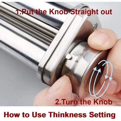 BRIDAY Rouleau à Pâtes Et Accessoire D'outil De Coupe Pour Batteur Sur Socle KitchenAid, Accessoires Pour Ensemble De Pâtes, Rouleau à Pâtes/coupe-spaghetti, Coupe-fettucine 5 BRIDAY Rouleau à Pâtes Et Accessoire D'outil De Coupe Pour Batteur Sur Socle KitchenAid, Accessoires Pour Ensemble De Pâtes, Rouleau à Pâtes/coupe-spaghetti, Coupe-fettucine – Image 5