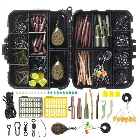 BRIDAY 224/252 Pièces Kit D'accessoires De Pêche, Hameçons, Flotteurs, Pivots De Pêche, Mousquetons, Toboggans En Plomb, Ensemble De Pêche Avec Boîte De Pêche Pour Carpe Saumon Dorée 1 BRIDAY 224/252 Pièces Kit D'accessoires De Pêche, Hameçons, Flotteurs, Pivots De Pêche, Mousquetons, Toboggans En Plomb, Ensemble De Pêche Avec Boîte De Pêche Pour Carpe Saumon Dorée