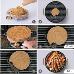 BETTERLIFE Générateur De Fumée Froide Pour Fumoir Fumage Viande Poisson Avec Brosse Nettoyage Grille Barbecue(Rond -25*18*4cm) 7 BETTERLIFE Générateur De Fumée Froide Pour Fumoir Fumage Viande Poisson Avec Brosse Nettoyage Grille Barbecue(Rond -25*18*4cm) -Accessoires de barbecue Soldes 35615409 3