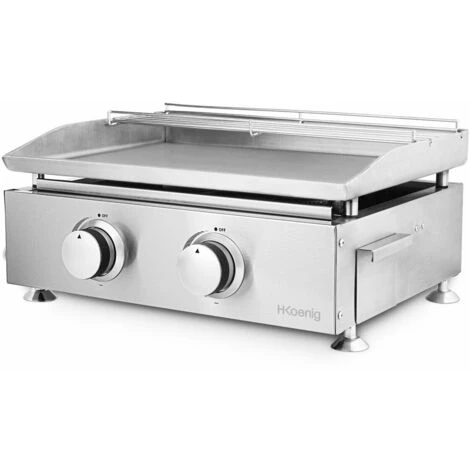 H.KOENIG PLX820 - Plancha à Gaz 2 Feux 2 H.KOENIG PLX820 - Plancha à Gaz 2 Feux – Image 2
