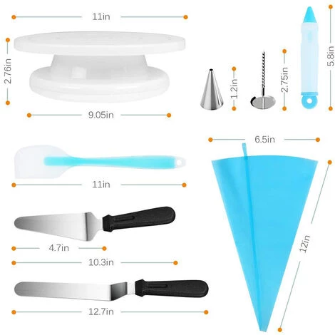HAPPYSHOPPING 52 Pieces Multi-fonction Gateau Decoration Kit Gateau Platine Ensemble Patisserie Tube Fondant Outil Cuisine Dessert Cuisson Patisserie Fournitures,modele : 52 pieces 3 HAPPYSHOPPING 52 Pieces Multi-fonction Gateau Decoration Kit Gateau Platine Ensemble Patisserie Tube Fondant Outil Cuisine Dessert Cuisson Patisserie Fournitures,modele : 52 pieces – Image 3