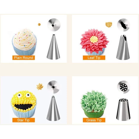 HAPPYSHOPPING 52 Pieces Multi-fonction Gateau Decoration Kit Gateau Platine Ensemble Patisserie Tube Fondant Outil Cuisine Dessert Cuisson Patisserie Fournitures,modele : 52 pieces 5 HAPPYSHOPPING 52 Pieces Multi-fonction Gateau Decoration Kit Gateau Platine Ensemble Patisserie Tube Fondant Outil Cuisine Dessert Cuisson Patisserie Fournitures,modele : 52 pieces – Image 5